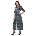 thumbnail image 3 of Moomaya Printed Kurta Summer Wear Ladies Kurti Front Slit Tunic Tops Women, 3 of 5
