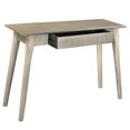thumbnail image 2 of Console/bureau moderne rustique en bois massif – gris pâle, 2 of 7