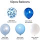 thumbnail image 3 of Globos de látex de confeti azul real, 50 piezas de 12 pulgadas, globos de fiesta azul claro, azul bebé y blanco para decoración de fiesta de boda de cumpleaños, 3 of 5