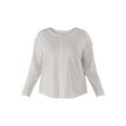 thumbnail image 2 of Terra & Sky Women's Plus Size Textured Scoop Neck Top with Long Sleeves, Sizes 0X-5X, 2 of 5