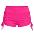 thumbnail image 5 of Womens Swim Bottoms Pleated Summer Beach Shorts with Pockets Bathing Suits for Women Summer 2026 Outfits Hot Pink S, 5 of 5