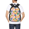 thumbnail image 4 of Balery Groovy Daisy Flowers Mochila para hombre y mujer - Tela Oxford 600D resistente - Gran capacidad, resistente al agua, ideal para la escuela, viajes y senderismo, 4 of 6