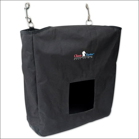 BLACK CLASSIC EQUINE BASIC HORSE TACK DOUBLE SNAP HAY (Best Hay Bags For Horses)