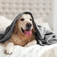 thumbnail image 6 of IR Imperial Rooms Fleece Bed Blanket 310 GSM Microfiber Lightweight Warm Winter Blanket Fluffy Cozy Plush Twin Silver Size, 6 of 15