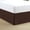 Chocolate, variant on QUEEN Tailored Style Bed Skirt, 16" Drop Length, Soft 100% Microfiber, Quadruple Pleated Tailored Design, Hotel Quality, White Solid