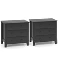 thumbnail image 1 of Gymax 2PCS 3-drawer Dresser w/ Convenient Handles Smooth Slide Rails Accent Table, 1 of 10