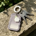 thumbnail image 3 of Wave Card Holder with Stretchable Coil Strap Clear Id Badge Holder for Students Cute Card Protector Keychain Lanyard Badge Reel University Office Daily Commute Outing Lightweight Compact, 3 of 6