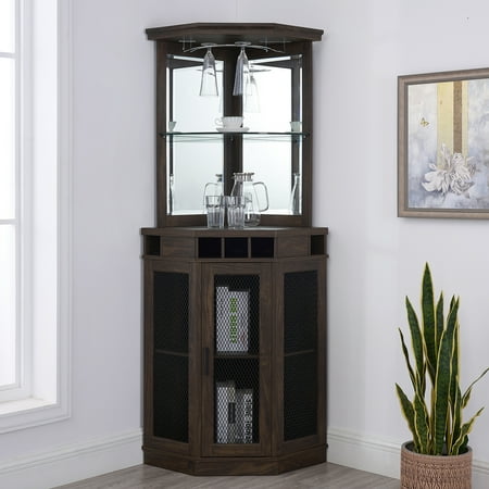 corner shelf bar unit