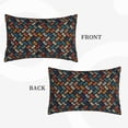 thumbnail image 2 of Lsque Retro Tape Pattern Pillow Case – Soft & Cozy Throw Pillow Cover, Hypoallergenic Cushion Case for Sleeping Women with Envelope Closure-16"x24", 2 of 6