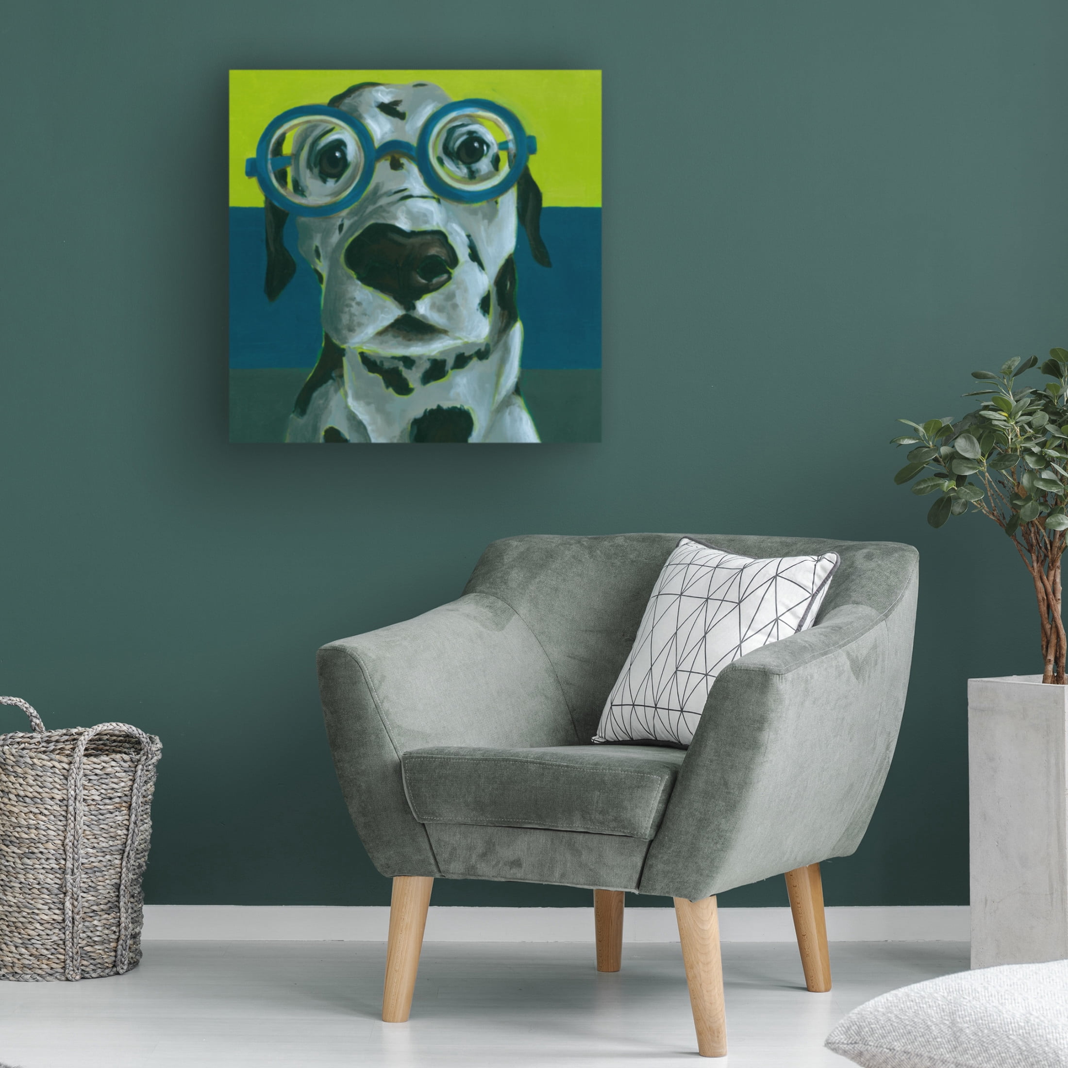 Canvas Wall Art - Jennifer Rutledge 'Dapper Animal VIII' Wall Art for Living Room, Bedroom, or Office Décor by Trademark Fine Art - 18 x 18 Inches