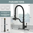 thumbnail image 4 of WOWOW Oil Rubbed Bronze Kitchen Faucets with Pull Down Sprayer and Pot Filler, Solid Brass Kitchen Sink Faucet , Kitchen Faucet with Sprayer 1 Hole Or 3 Hole Compatible, 4 of 7