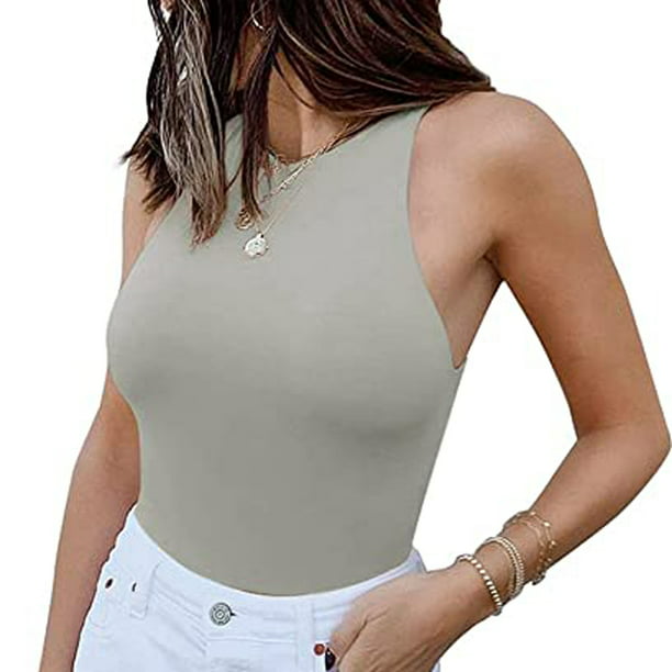Dressy Rompers and Jumpsuits for Women Versatile Solid Color Fashionable  and Sexy Women's Sleeveless Slim Wide (A, S)