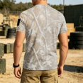 thumbnail image 6 of Men's Athletic Workout T-Shirts Moisture Wicking Cooling Running Shirts Camo Short Sleeve Performance Tee with Glasses Hanging, 6 of 7