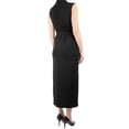 thumbnail image 2 of Nina Leonard Womens Button Front Midi Shirt Dress Small Black NWT, 2 of 5