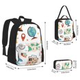 thumbnail image 2 of Easygdp Travel1 Mochila para Niños y Niñas con Set de Caja de Almuerzo y Estuche para Lápices 3 en 1, Mochila Escolar Estampada para Adolescentes, 2 of 7
