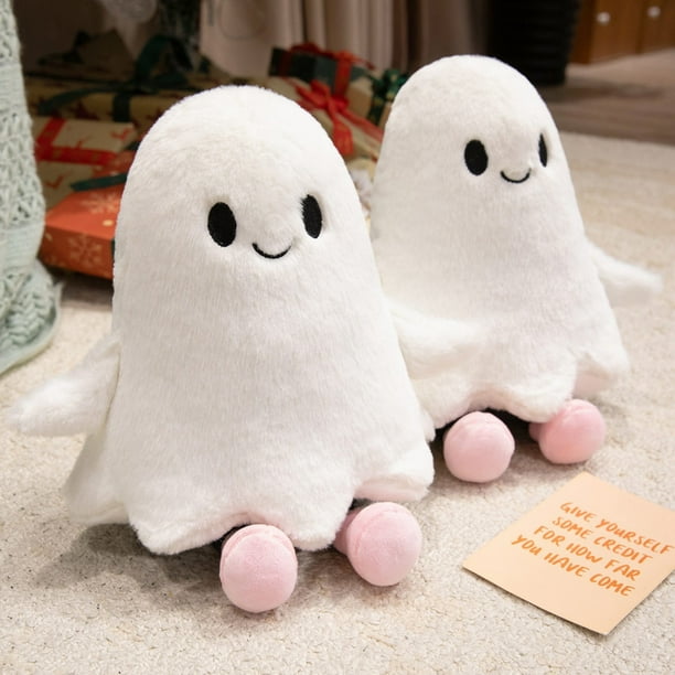 Herunwer Funny White Ghost Plush Ultra-Soft Stuffed Animal Cute