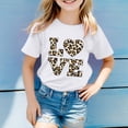 thumbnail image 2 of ibiyuan T Shirts for Girls Crew Neck Short Sleeve Clothes Girls Medium Shirts Cute Bow Graphic Basic Tees Soft Birthday Gifts Party Top, 2 of 4