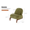 thumbnail image 6 of LiviNest Accent Chair for Small Spaces: Modern Velvet Armless Reading Chair with Ergonomic Back Support & Solid Wood Legs - Cozy Apartment Seating Solution for Living Room Bedroom Balcony Use, 6 of 6
