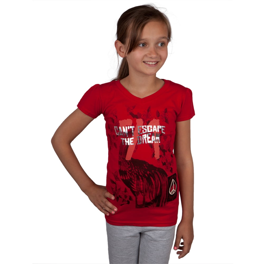 Ed Hardy Skull Rose Girls Youth T-Shirt