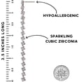 thumbnail image 4 of Humble Chic CZ Drop Earrings for Women - Long Silver Statement Duster Earrings, 4 of 9
