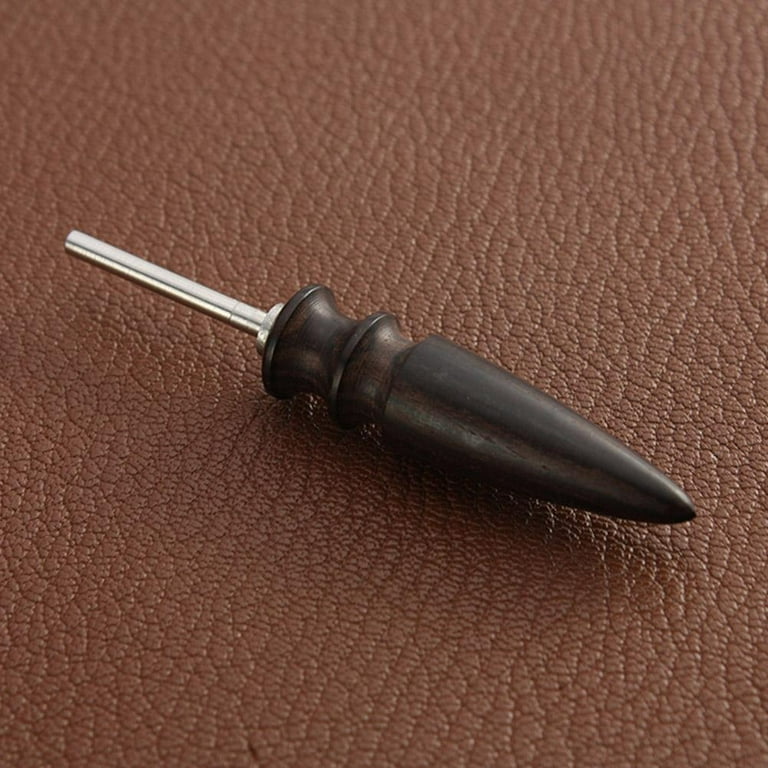 Ebony Leather Electric Grinding Head Polishing Edge Burnisher Tool Craft  P6K2 