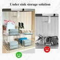 thumbnail image 4 of Organizador de 2 niveles debajo del fregadero para baño y cocina, organizador de almacenamiento extraíble con divisores, ideal para organizar armarios, tocadores de baño, gabinetes, almacenamiento, 4 of 8