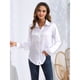 thumbnail image 4 of Blusas de Satén para Mujer, Camisas de Seda con Botones, Blusas Informales de Larga para Negocios M, 4 of 7