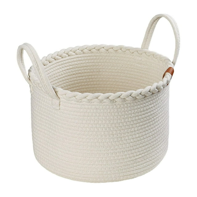 HOMETRENDS Cotton Rope Storage Basket with Handles