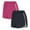 Hot Pink#78, variant on 2 Pack Womens Yoga Shorts Elastic Waist Comfy Athletic Dolphin Shorts for Running Cycling Workout Gym with Pockets Blue L