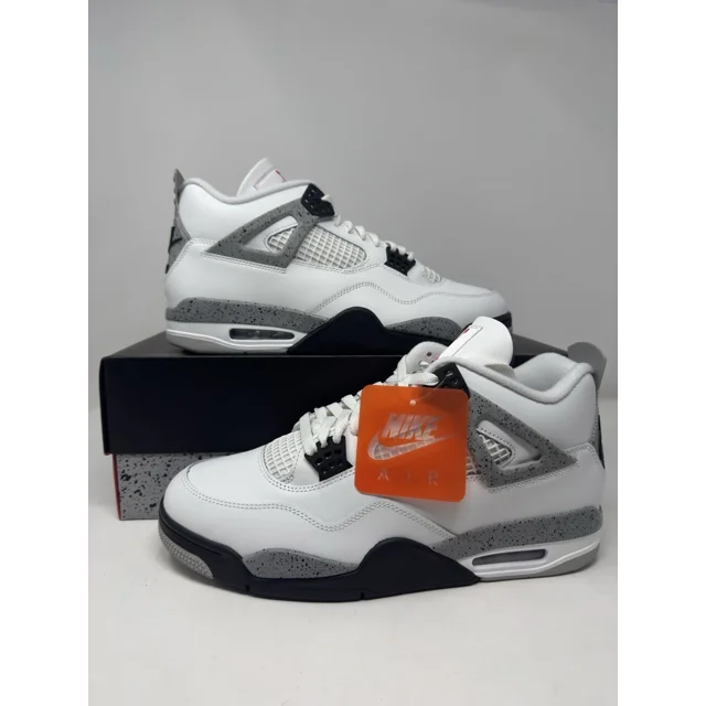 Ni - ke Air Jordan 4 White Cement Sneakers FV5029-100 Size 11.5 - Ready To Ship