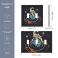 thumbnail image 2 of Yayeee Toggle Light Switch Wall Plate 2-Gang 4.56"x4.48" Decorative Outlet Cover, Black Astronaut Record, 2 of 7