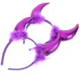 thumbnail image 3 of Purple Cloth Hair Hoop for Girls Party Wear Light Weight Kids Hair Accessories with Fine Workmanship 2 Pcs, 3 of 5