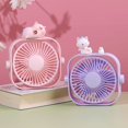 thumbnail image 2 of CNKOO Mini Fan Portable Strong Wind 3 Speed Cute Cartoon Desktop USB Cooling Fan for Kids Room, 2 of 10