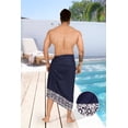 thumbnail image 3 of LA LEELA Men's Pareo Regular Swimsuits Sarong Long Swim Beach Wrap One Size Regal, Geometric Summer Vacation Party, 3 of 5