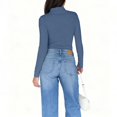 thumbnail image 5 of YOZGXEG Long Sleeve Shirts For Women Women Solid Color High Neck Long Sleeve Crewneck Slim Fit Basic Rayon Spandex T Shirt Top Blue S-5Xl, 5 of 7
