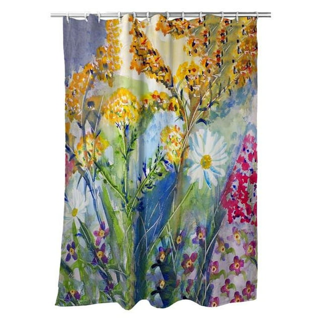 Betsy Drake SH166 Rideau de Douche 70 x 72 Po Fleurs Sauvages