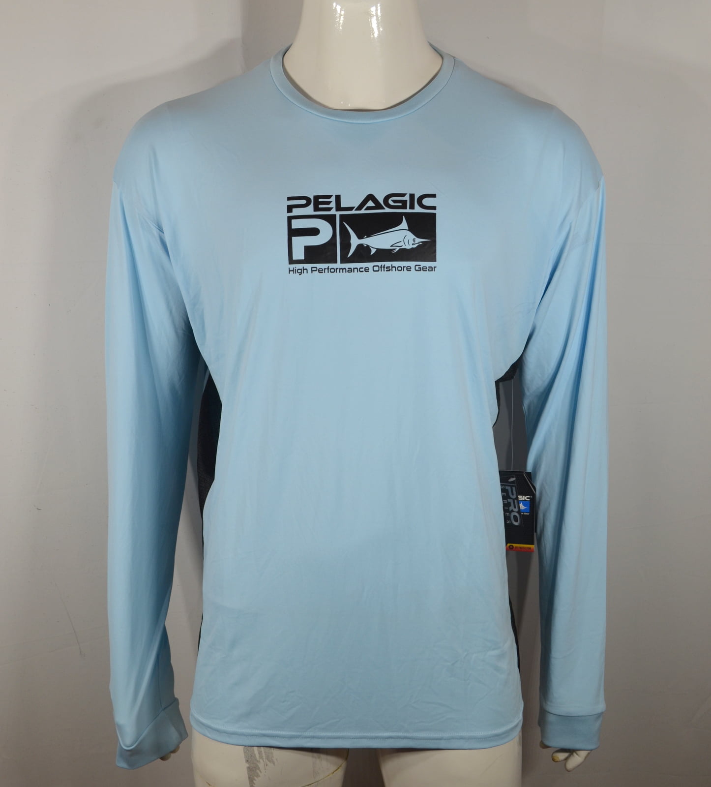 Pelagic Aquatek Pro Deluxe Long Sleeve Performance Shirt Blue 