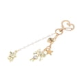 thumbnail image 6 of Unique Bargains 1 Pc Handbag Charm Keychain Beads Bag Accessories Gold Tone Beige, 6 of 6