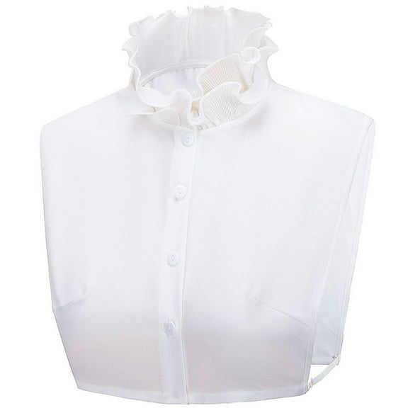 LoudSung Detachable Fake Collar for Women Stylish Layered Look Half Shirt Adjustable Ruffle Decorative False Collar for Sweaters Dresses & Blouses