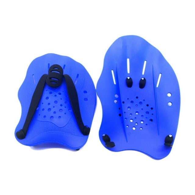 Paletas de natación, guantes acuáticos, equipo de piscina, accesorios de entrenamiento, mano profesional Azul