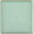 thumbnail image 3 of Combo Set 7.75" Dessert Plates and 10.75" inch Square Green Plastic Plates with Gold Rim, Disposable China Like Party Plate, Heavy Duty Dinner Charger Plate, Salad, Wedding, Tableware (10), 3 of 7