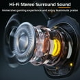 thumbnail image 2 of Tatybo Gaming Headset for PS5, PS4, PC, Stereo Surround Sound Gaming Headphones with Noise Cancelling Microphone, 4 Mode RGB for Laptop, Mac, Switch, Xbox one, Phone, 2 of 8