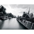 thumbnail image 2 of AG 18x15 White Modern Wood Framed Museum Art Print Titled - Classic BandW Notre-Dame, 2 of 4