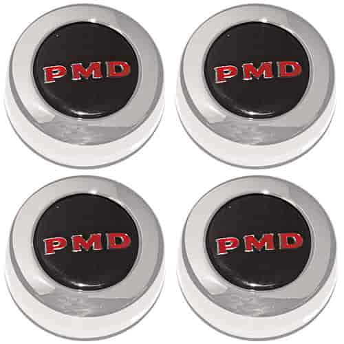 Year One PD101S Pontiac Center Caps Black with Red PMD for Rally II