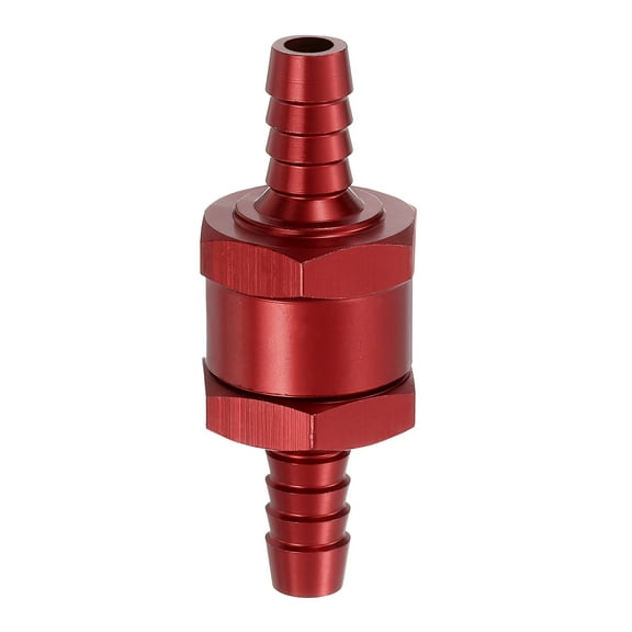 8mm (5/16") Fuel Check Valve, Non-Return Inline One Way Check Valve, Red