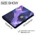 thumbnail image 3 of 9.2x6.7 inch Leather Notebook 100 Sheets, Multi-Pocket Design & Pen Loop Purple Butterflypurple Butterfly Refillable Journal Organizer, 3 of 6