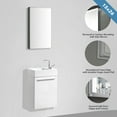 thumbnail image 4 of Blossom 15x26 Inch Aluminum Frame Mirror Medicine Cabinet (MC8 1526) | Adjustable 3-Way Hinges & Shelves, 4 of 4