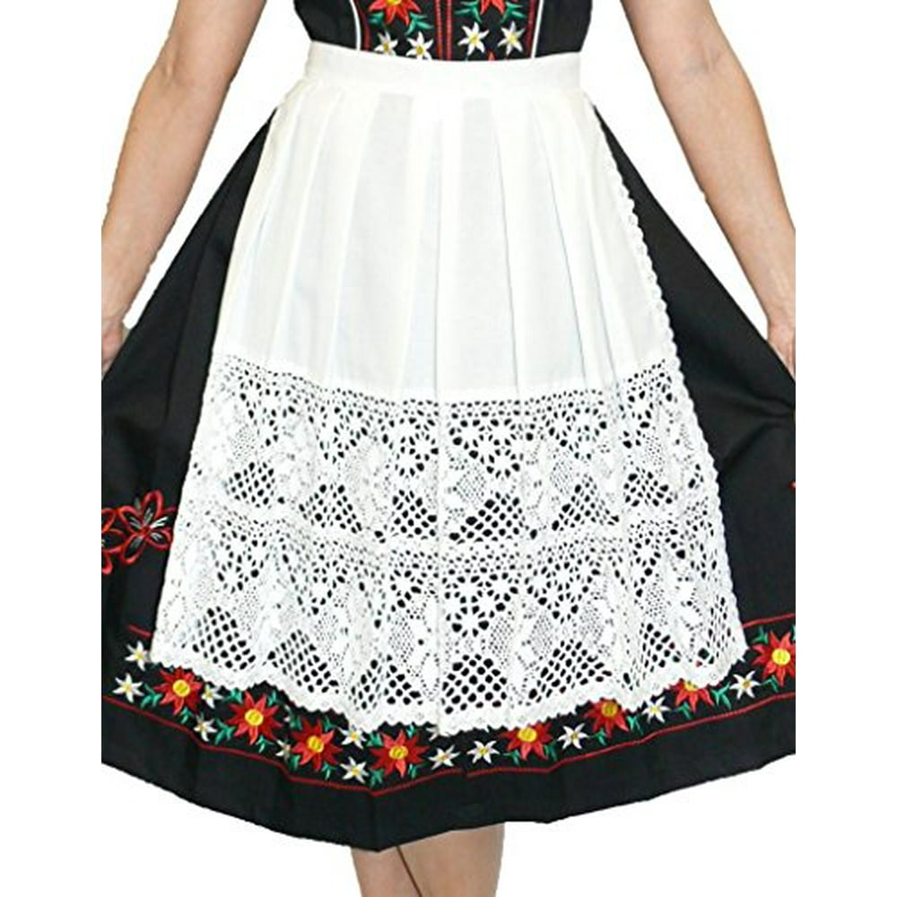 Dirndl Haus - German Long White Lace Apron for Dirndl - Walmart.com ...