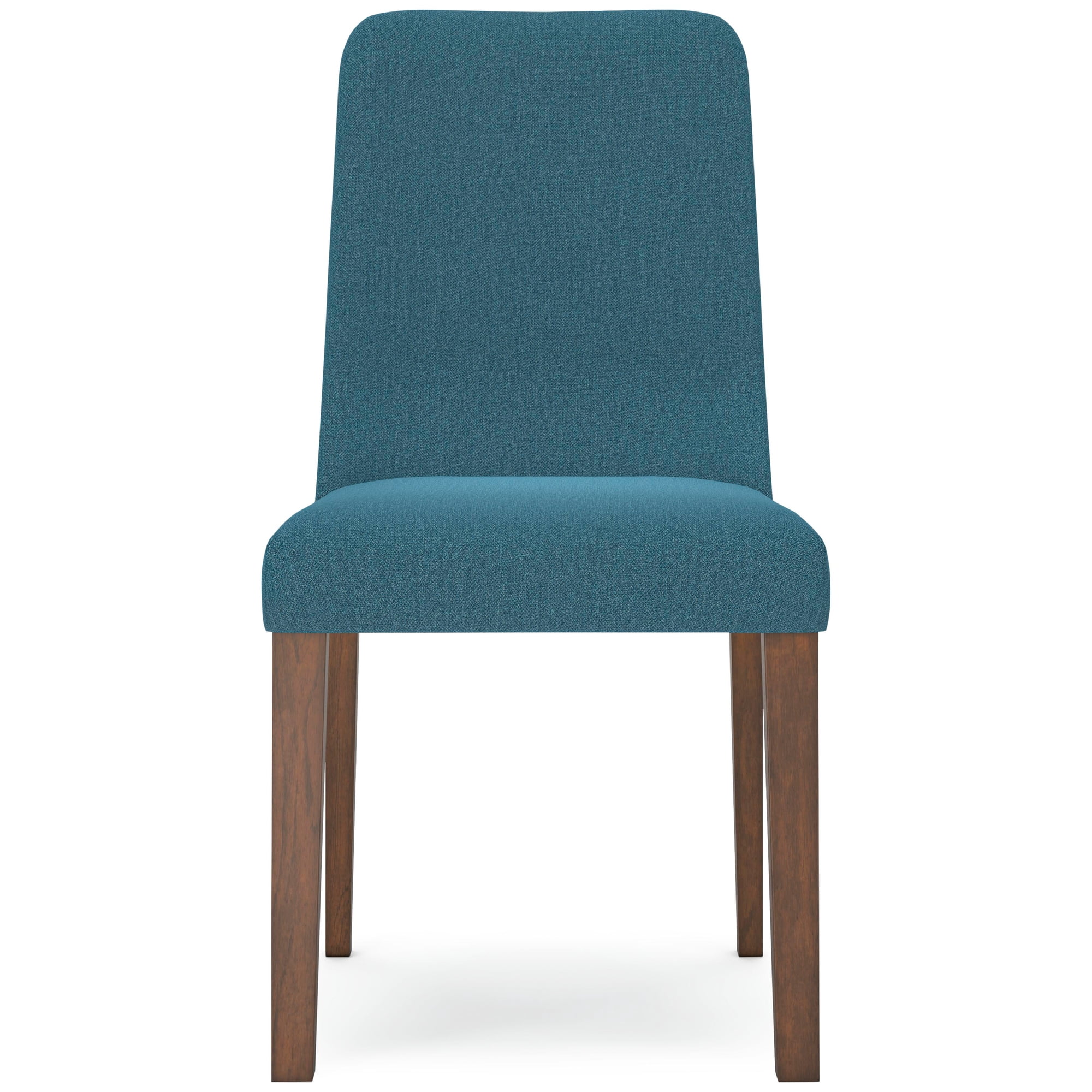 Signature Design by Ashley Lyncott Contemporary Dining Room Upholstered Side Chair with Foam Cushion, Set of 2, Blue & Brown