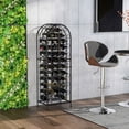thumbnail image 5 of HomCom 45-Bottle Modern Wine Organizer Decorative Portable Wrought Iron Wine Rack Jail, 5 of 8